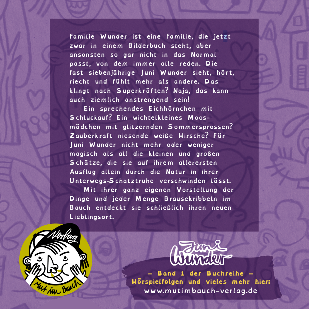Klappentext vom Buch Juni Wunder und die blühende Fantasie