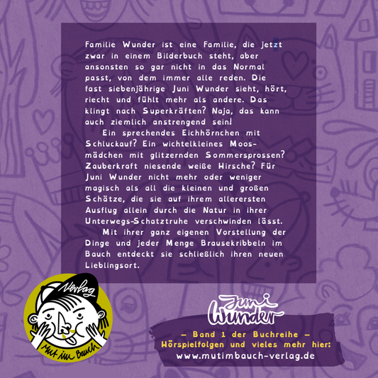 Klappentext vom Buch Juni Wunder und die blühende Fantasie