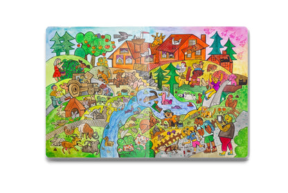 Mockup der Doppelseite "Lebenshof im Sommer"